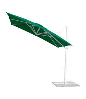 Parasol aluminio 3x3 m Mástil lateral ref. 878 Acrílico 220 gr