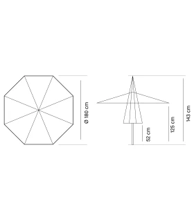 Parasol Playa 1.8 m Conva 819