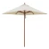 Parasol 2x2 m de madera en Poliester Beige 220 grs Conva 842