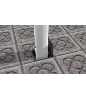 Base de Parasol Empotrable con tapa para Mástil de 48-50mm