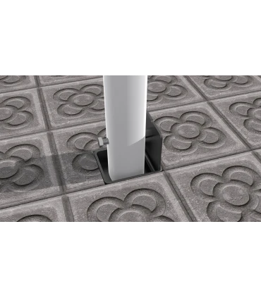 Base de Parasol Empotrable con tapa para Mástil de 48-50mm