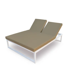 Cama Reclinable Aluminio Blanco 150x200x41cms con Colchón Naútico B...