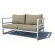 Sillón de 2 Plazas con Brazos en Aluminio en Naútico Bio Plus 142x76x66cms