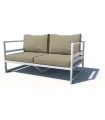 Sillón de 2 Plazas con Brazos en Aluminio en Naútico Bio Plus 142x76x66cms