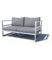 Sillón de 2 Plazas sin Brazos en Aluminio en Naútico Bio Plus 133x76x66cms