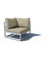 Sillón Rinconero de 1 Plaza en Aluminio y cojines en Masa Soft