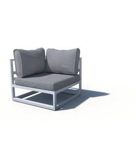 Sillón Rinconero de 1 Plaza en Aluminio y cojines en Naútico Bio Plus