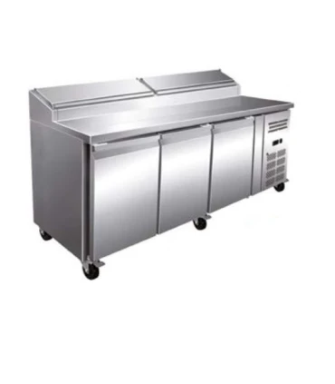 Mesas Frías Fondo 800mm Mesa refrigerada con vitrina de ingredientes 2000x800x1048h BPG-2000 Importación BPG-2000