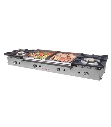 Cocinas a Gas Cocina de Sobremesa 2 Fuegos con 2 planchas de 40 cms Maiser