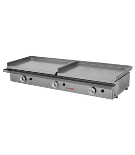 Plancha a Gas Acero Laminado con 2 Zonas 60+60cms