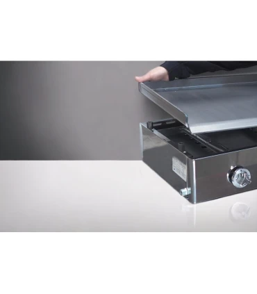 Planchas a Gas Plancha a Gas Acero Cromado con 2 Zonas 60+40cms Maiser PKR602+40KR