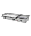 Plancha a Gas Acero Cromado con Zona Frankfurt 80+40cms