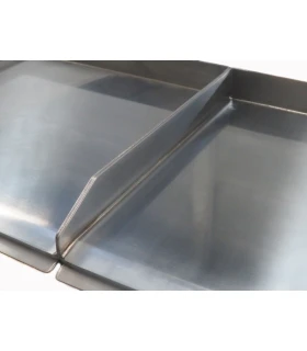 Plancha a Gas Acero Cromado con Zona Frankfurt 80+40cms