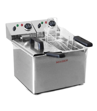 Freidoras Eléctricas Freidora Eléctrica Inox 2 Cubas 8+8 litros Maiser F8/6X2