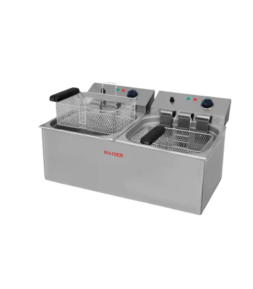 Freidoras Eléctricas Freidora Eléctrica Inox 2 Cubas 12+12 litros Maiser F12/10X2