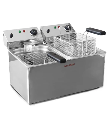 Freidoras Eléctricas Freidora Eléctrica Inox 2 Cubas 10+10 litros Maiser Maiser F10/8X2