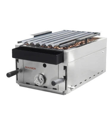 Barbacoas Barbacoa a Gas de Piedra Volcánica parrilla elevable de 370x600mm B-35 Maiser B-35