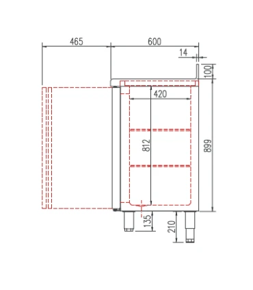 Frente mostradores Refrigerados Frente Mostrador Refrigerado con 3 puertas de cristal 2020x600x1040h mm Coreco FMRV-200 Corec...