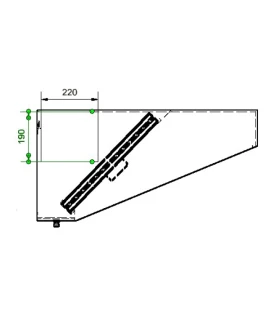 Campana industrial inoxidable sin motor 1477x850x452 mm