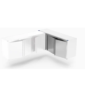 Armario de 2 puertas abatibles esquina izquierda 1575x340x660 mm