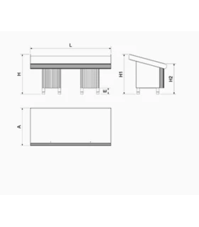 Mostrador de frutería de 985x950x730/955 mm