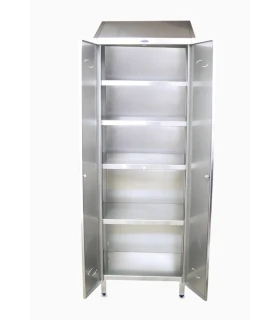 Armario inox 2 puertas batientes de 680x480x2010 mm