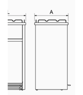 Contenedor XS para vaciado de bandejas 540x410x1016 mm