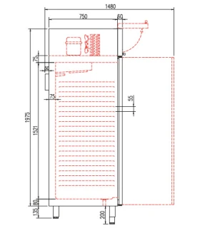 Armario de Congelados 2 puertas GN 2/1 Coreco CGN-1002