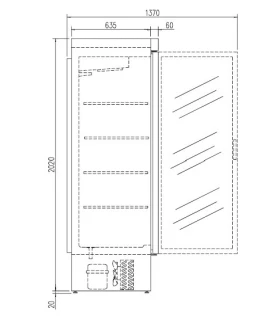 Armario Expositor Congelados 1 puerta Docriluc DEBC-751