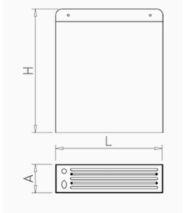 Tajos de Corte Portacuchillos para adosar con envolvente 380x90x420 mm Fricosmos 040602