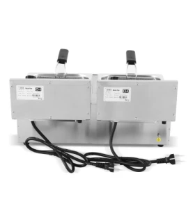 Freidora Eléctrica 6+6 litros SIN Grifo de 550 x420 x290h mm EF-6L-2