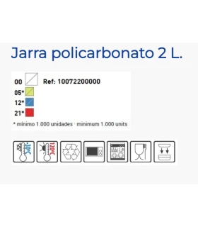 Jarra en policarbonato de 2 litros ( 24 unidades) Transparente 00