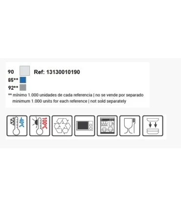 Cubiertos Cuchara en polipropileno (120 unidades ) Gris 90 a.m.c 13130010190