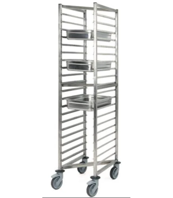 Carro encastrable en acero inoxidable 20 niveles EN 60x40 Carrinox CGZ 6040