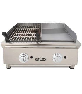 Plancha frytop acero 35 cm con Barbacoa 35 cm Arilex 70FRYGRBN