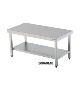 Mesa Central acero inoxidable altura 600mm para maquinaria de cocin...