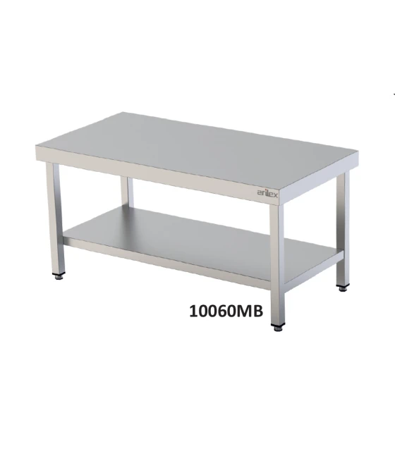 Mesa acero inoxidable altura 600mm para maquinaria de cocina Arilex