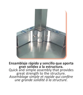Mesa Central acero inoxidable altura 600mm para maquinaria de cocin...