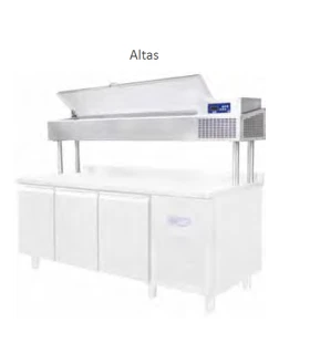 Vitrina alta de sobremesa para ingredientes refrigerada 1320x340x60...