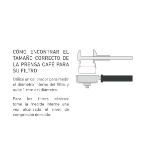 Prensa Tamper para filtro de café Motta Easy en aluminio pulido