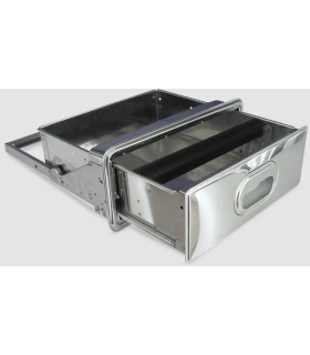 Cajón Inox 375x405x160h mm con Golpeador para posos de café
