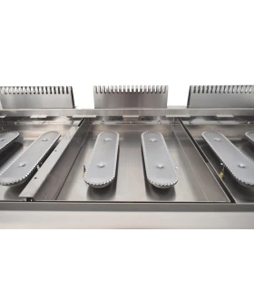 Módulo base de Cocina de 130 cm de largo barbacoa, fogón y Plancha ...