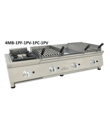 Cocinas a Gas Módulo base de Cocina de 130 cm de largo barbacoa, fogón y Plancha Arilex Flexi 600 Arilex BASE 4MB