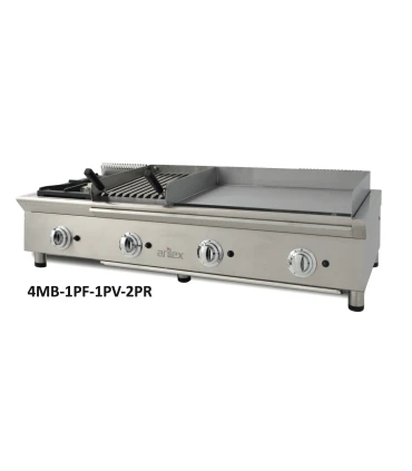 Cocinas a Gas Módulo base de Cocina de 130 cm de largo barbacoa, fogón y Plancha Arilex Flexi 600 Arilex BASE 4MB