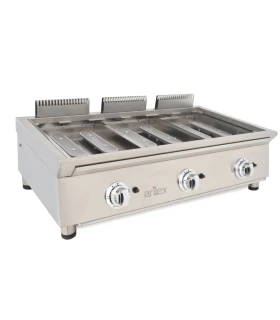 Módulo base de Cocina de 100 cm de largo barbacoa, fogón y Plancha ...