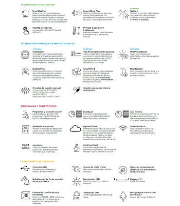 Hornos Eléctricos Horno mixto pastelería eléctrico Mychef iBake 6 60x40 Mychef BIE6100