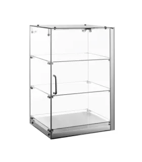 Vitrina neutra 3 pisos base en acero inoxidable para bollería XCZ-60L