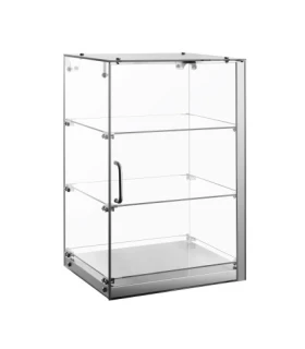 Vitrina neutra 3 pisos base en acero inoxidable para bollería XCZ-60L