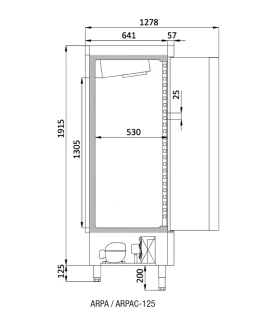 Armario Expositor Refrigerado 2 puertas Docriluc ARPA-125