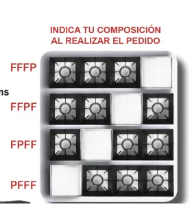 Plancha a Gas de 40 cromo duro con 3 fogones Maiser CG44KR
